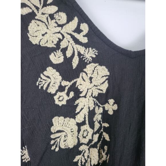 Free People Urban Outfitters Boho Blouse XS Womens Long Sleeve Embroidered - Picture 3 of 7